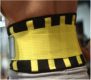 Neoprene Waist Trimmer Belt providing back support and core stability during fitness training.